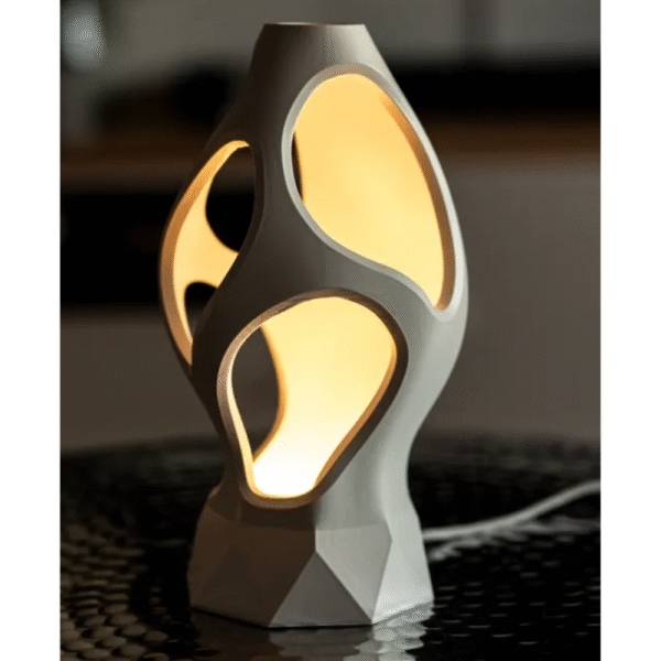 LUMA FLUX Mini Modern Organic Lamp – 3D Printed Decorative Desk Light for Home, Office & Corporate Gifting