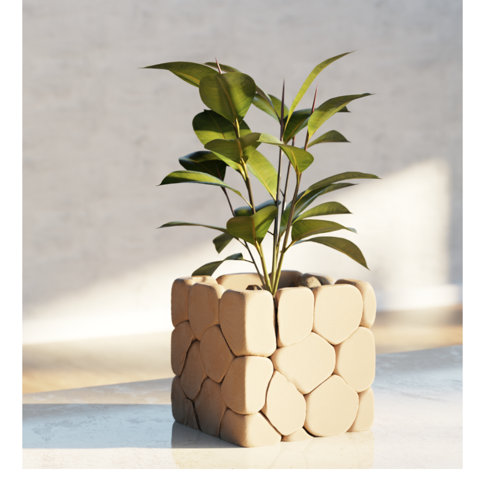 1 Premium Stone Planter – Elegant Corporate Gift | Office Desk Décor | Eco-Friendly Home & Workspace Planter - Image 1