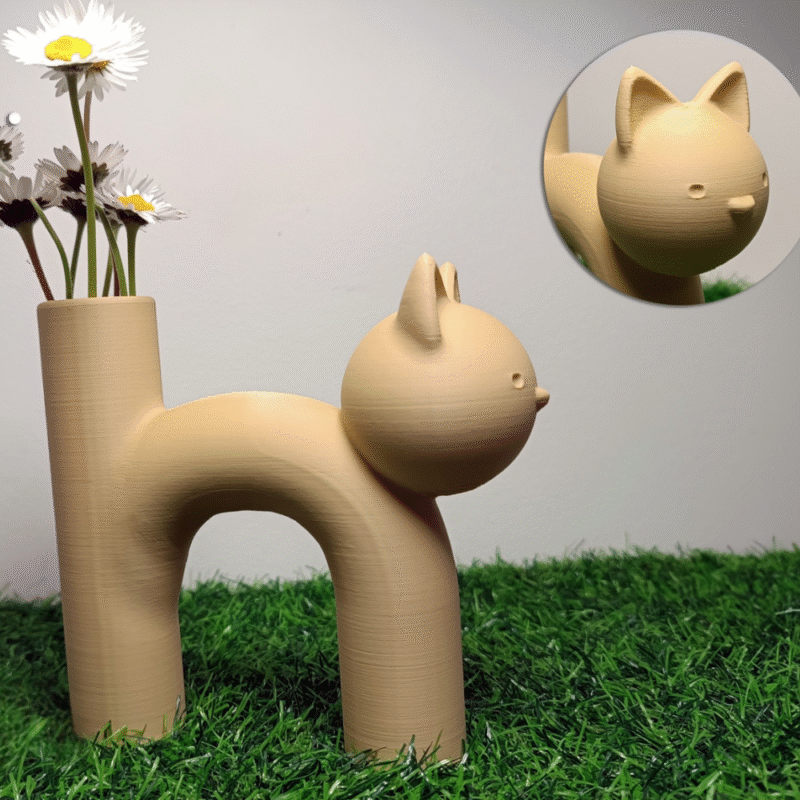 Premium Cat Vase – Elegant Home & Office Décor | Unique Corporate Gift for Employees & Clients - Image 3