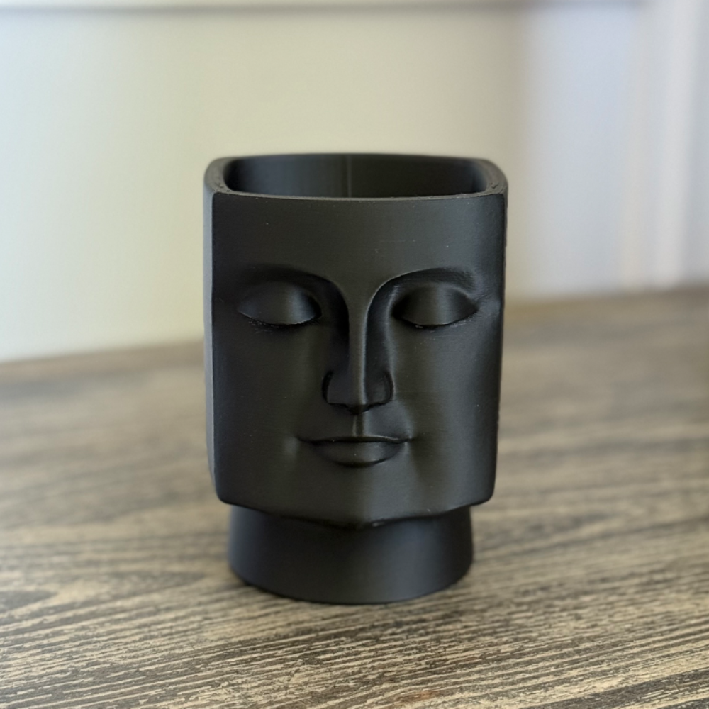 1 Premium 3D Printed Square Face Vase – Modern Desk Décor & Corporate Gift - Image 1