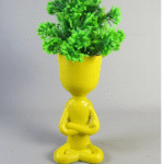 Sitting Man Bonsai Vase Pot – Premium 3D Printed Desk Décor | Corporate Gifts, Office Table Planter, Home Decor
