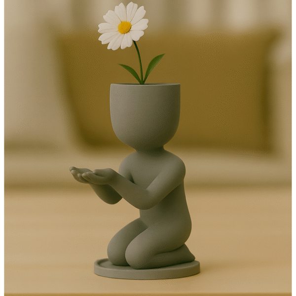 Elegant Human Bust Planter | Artistic Face Pot for Office & Home Décor | Premium Corporate Gift