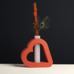 Elegant Heart Vase – Premium Corporate Gift | Office Desk Decor | 3D Printed Modern Home Decoration