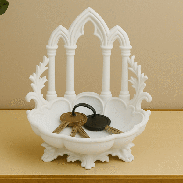 Gothic Arch Catchall Bowl – Premium Entryway Organizer | Elegant Desk & Home Décor Gift for Corporate, Office & Clients