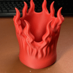 Fire Pen Holder – 3D Printed Desk Organizer for Office, Study Room, Library, Corporate Gifts, Home Décor