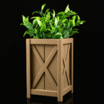 Wooden Look Plank Planter for Office, Home, Hotels, Garden, Balcony, Living Room, Terrace, Reception Desk, Corporate Workspace, Café Decor, Restaurant Tables, Showrooms, Resorts