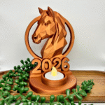 Horse 2026 Candle Holder for Office, Home, Library, Reading Place, Hospital, Hotels, Cafes, Reception, Spa, Temple, Living Room, Bedside, Decoration, Corporate Gifts, Company Gifts