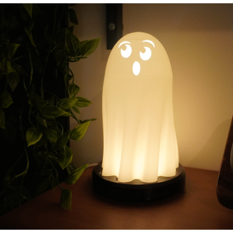 Halloween Ghost Lamp – 3D Printed LED Night Light for Home Décor, Office Desk, Festive Gifting & Event Decoration - Image 3