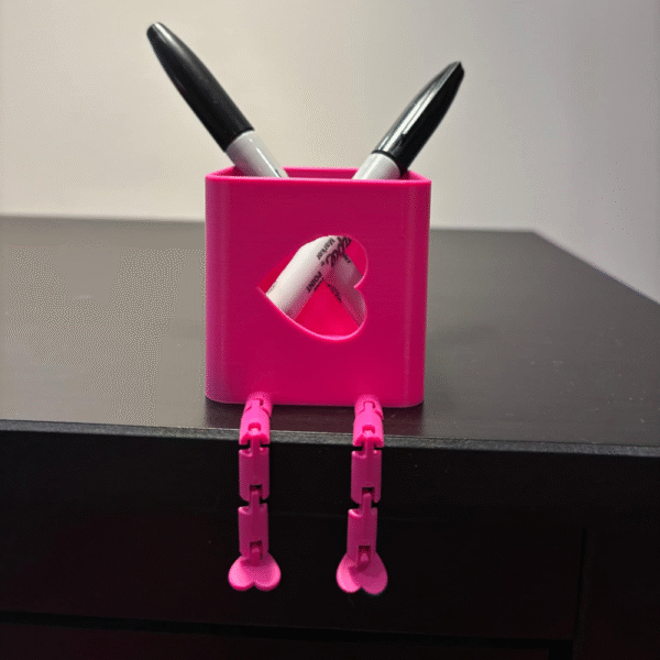 Valentine’s Day Flexi Legs Pencil Holder, Office Desk Organizer, Home Table Decor, Corporate Gift, Company Employee Gift, Valentine Day Gift, Study Table Holder, Work Desk Accessory