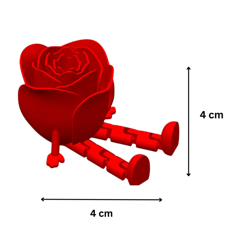 Valentine's Day Red Rose Figurine, Office Desk Decor, Home Decoration Showpiece, Gift for Loved One, Romantic Valentine Gift, Corporate Gift, Client Appreciation Gift, Event Giveaway, Premium Table Decor - Image 2