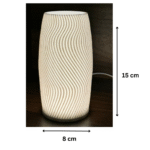 Wavy LED Lamp for Home Décor | Modern Table Light | 3D Printed Night Lamp for Office & Gift Use - Image 2