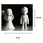 Zombie Bride & Groom Figurine Gift, Halloween Decoration, Horror Theme Desk Showpiece, Unique Birthday Gift, Valentine Day Gift, Corporate Desk Gift, Office Table Gift, Couple Gift, Anniversary Gift, Spooky Collectible, Return Gift, Event Giveaway - Image 2