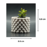 Modern Succulent Pot, 3D Printed Desk Decor, Birthday Gift, Corporate Gift, Employee Gift, Valentine Day Gift, Tabletop Planter for Office, Return Gift, Home Decor Pot, Indoor Plant Pot - Image 2