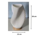 3D Printed Wavy Lamp with LED Light, Home Decor Gift, Birthday Gift, Corporate Gift, Event Gift, Office Desk Decor, Festival Decoration, Housewarming Gift, Client Gifting, Employee Gifting, Return Gift, Elegant Night Lamp, Modern Decorative Lamp - Image 2