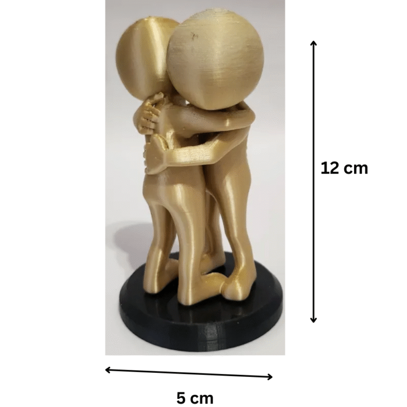 Hugging Statue 3D Printed Gift, Birthday Gift, Anniversary Gift, Home Decor Showpiece, Office Desk Decor, Corporate Gift, Event Gift, Couple Love Statue, Friendship Gift, Companies Appreciation Gift, Return Gift, Decoration for Events & Celebrations - Image 2