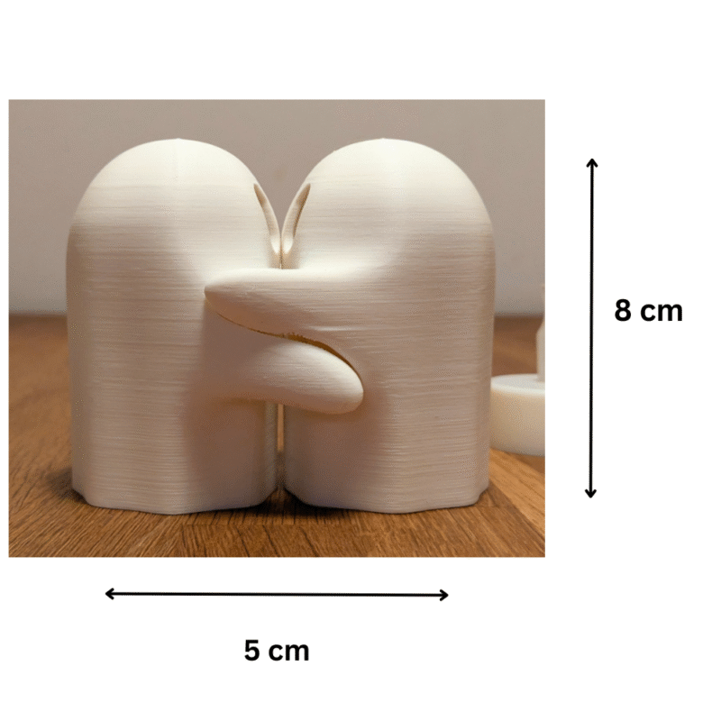 Cute Hugging Ghosts – Tealight Compatible, 3D Printed Gift for Friendship Day, Birthday, Anniversary, Valentine’s Day, Housewarming, Best Friend Gift, Couple Gift, Desk Decor, Home Decor, Return Gift, Office Decor - Image 2