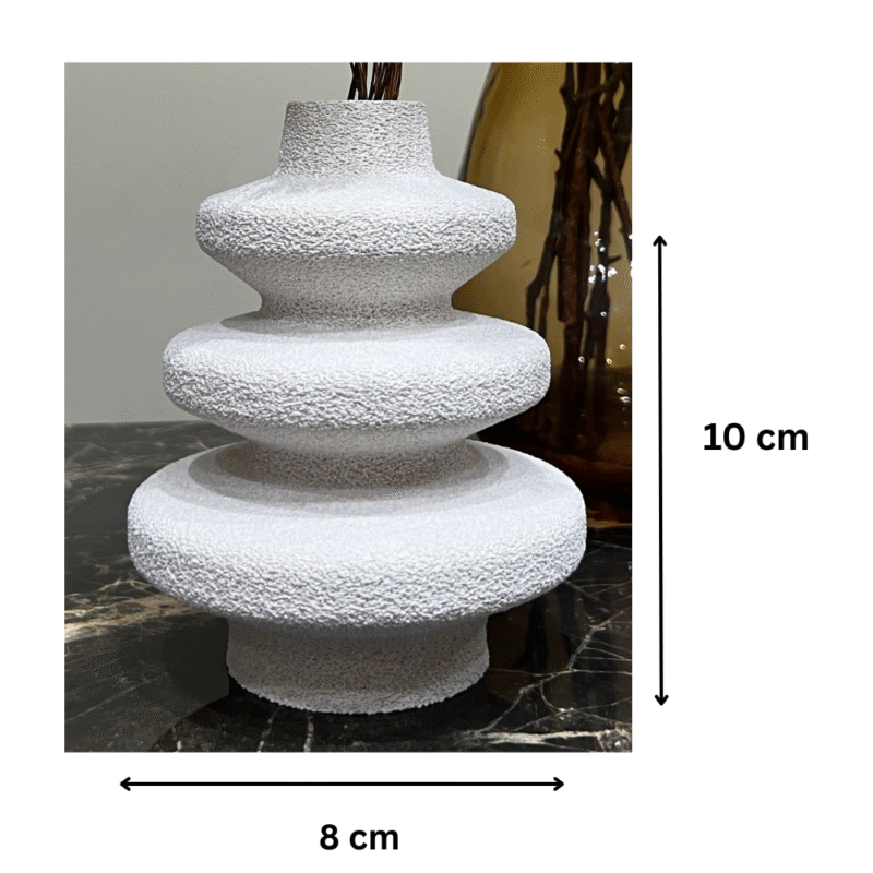 Oriental Temple Vase Fuzzy Skin 3D Printed, Spiritual Decor, Mandir Decor, Home Decor Gift, Birthday Gift, Anniversary Gift, Housewarming Gift, Festival Decoration, Corporate Gifting, Office Desk Decor, Event Decoration, Return Gift - Image 2