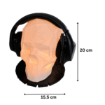 3D Printed Skull Headphone Stand with LED Lamp – Unique Desk Gift for Gamers, Offices & Home Decor - Image 2
