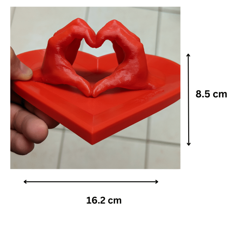 Te Amo Heart with Hands, I Love You Gift, Romantic 3D Printed Showpiece, Love Couple Gift, Valentine Gift, Anniversary Gift, Proposal Gift, Decorative Table Showpiece - Image 2