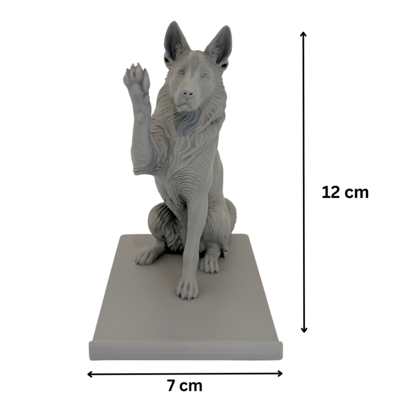 German Shepherd Cellphone Holder, German Shepherd Tablet Stand, Dog Mobile Holder, Desk Phone Stand, Office Desk Decor, Corporate Gift Item, Executive Desk Accessory, 3D Printed Mobile Stand, Gift for Dog Lovers - Image 2
