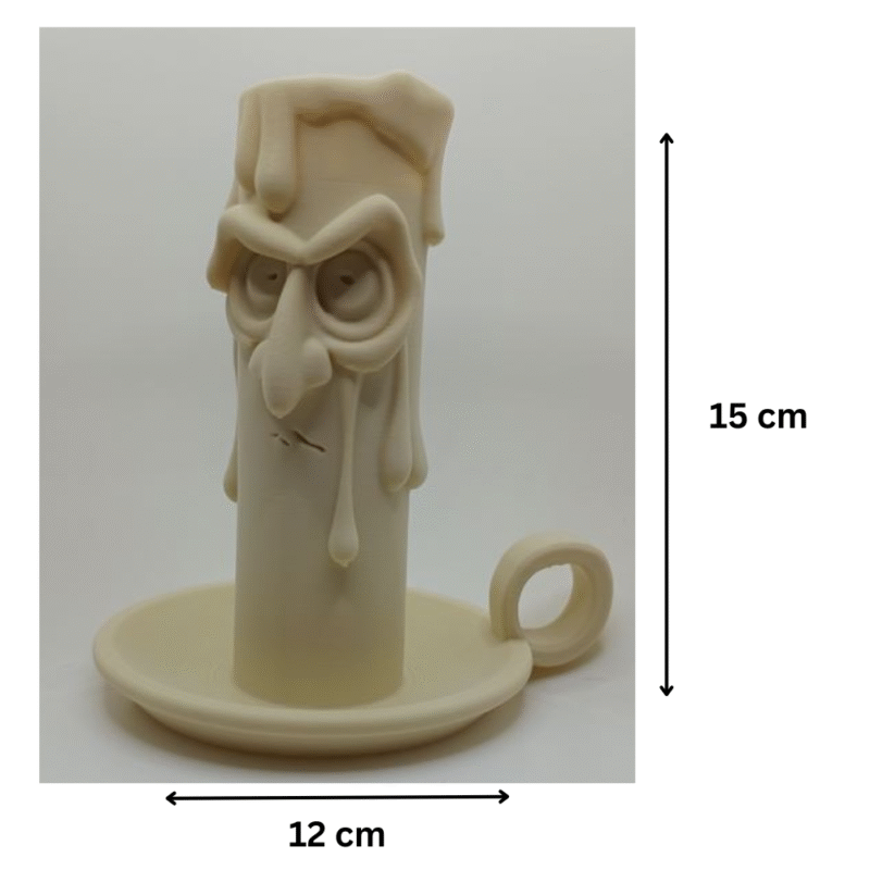 Melting Character Candle with LED Tealight Holder – Unique 3D Printed Gift for Home Décor & Desk Decoration - Image 2