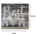 Best Mom Heart Vase Sign, Mother Gift, Family Decor, Gift to Mother, Mom Birthday Gift, Mother Day Gift, Home Decor Gift, Love Mom Showpiece, 3D Printed Gift - Image 2