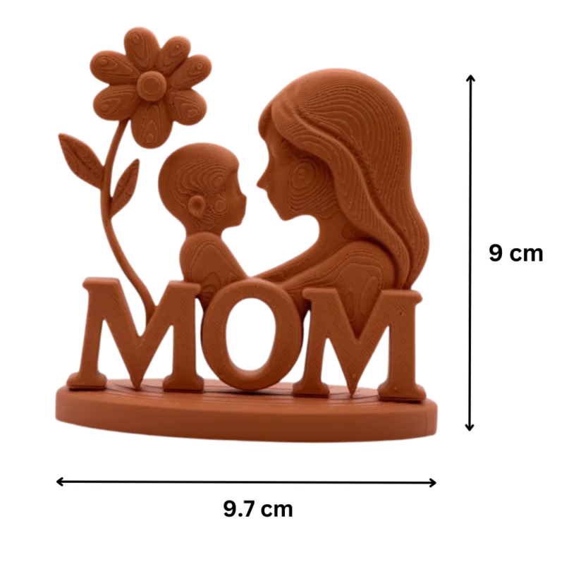 Mother’s Day Decoration, Mother Child Showpiece, Family Love Gift, Gift for Mother, Mom and Child Decor, Home Decoration, Office Desk Decor, 3D Printed Mother Child Statue - Image 2