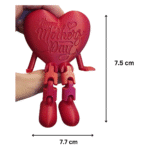 Happy Mother’s Day Articulated Heart Gift, Mother Gift, Mom Gift, Family Gift, Love Gift, Gift for Mother, Gift from Son, Gift from Daughter, Home Decor Gift, Desk Decor Gift, Handmade Look Gift, 3D Printed Heart Gift - Image 2
