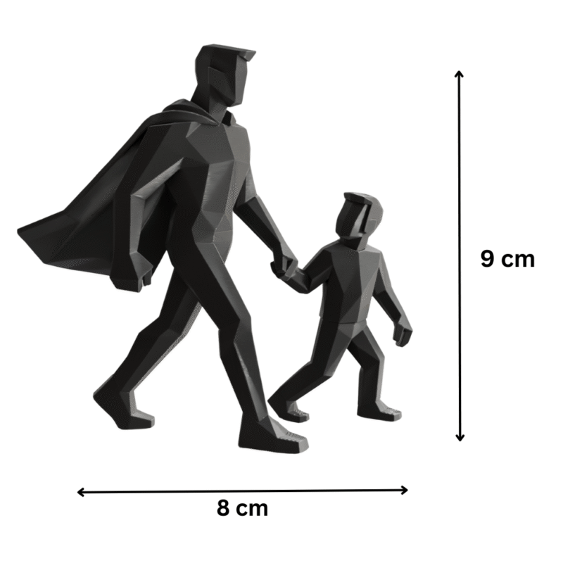 Minimalist Father & Son Statue, Father’s Day Gift, Family Decor, Home Decor, Office Decor, Study Room Decor, Living Room Showpiece, Dad Gift, Son Gift, Emotional Family Sculpture, 3D Printed Decorative Statue - Image 2