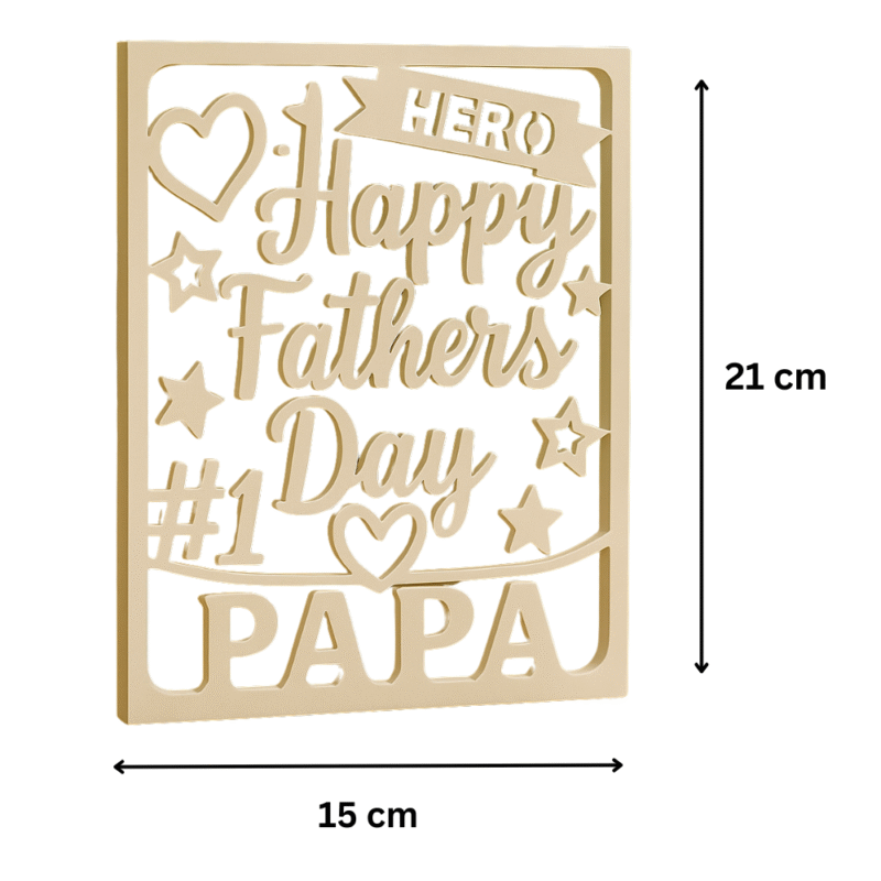 Happy Father’s Day Hero Card, Father Gift, Dad Gift, Papa Gift, Family Gift, Personal Gift, Home Decor Gift, Desk Decor Gift, Appreciation Gift, Thank You Dad Gift, 3D Printed Gift - Image 2
