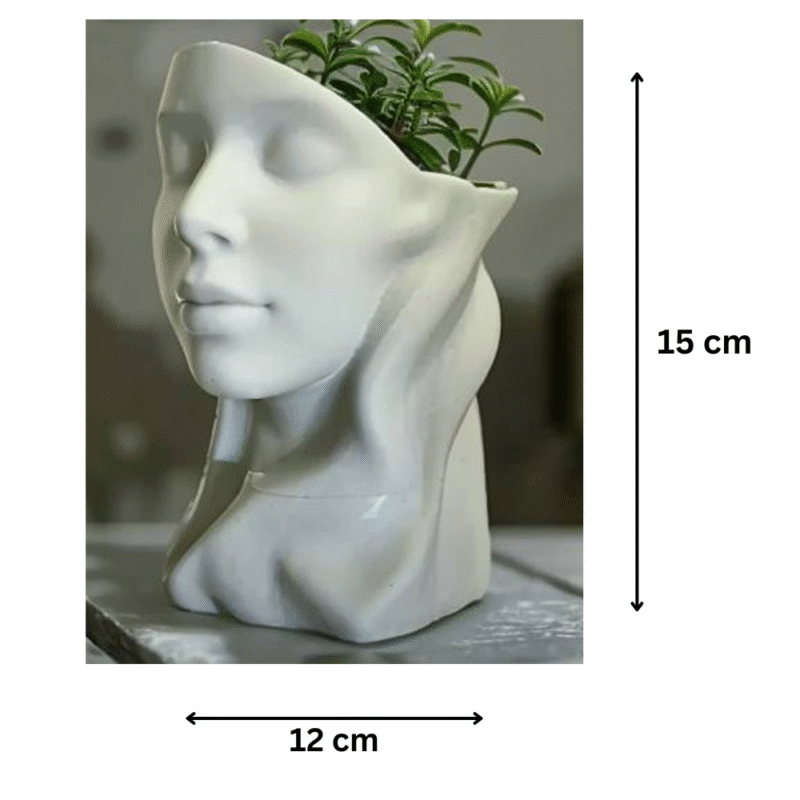 Deco Pot Sophia Elegant Female Figurine, Valentine Day Gift, Women’s Day Gift, Family Gift, Wife Gift, Girlfriend Gift, Sister Gift, Mother Gift, Home Decor, Office Decor, Desk Decor, Table Decor, 3D Printed Decorative Pot - Image 2