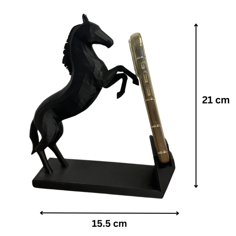 Rearing Horse Phone Stand, Mobile Holder, Desk Phone Stand, Office Desk Accessory, Home Decor Showpiece, Tabletop Stand, Gift for Family, Gift for Friends, Gift for Office, Gift for Home, 3D Printed Phone Stand - Image 2