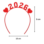 2026 New Year Headband, New Year Hair Hoop, Party Headband, Family Celebration Accessory, Office Event Headwear, School Function Hair Band, Festival Costume Prop, Photo Booth Accessory, Countdown Party Wear, 3D Printed New Year Headband - Image 2