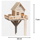 Mini Treehouse with Ladder for Flower Pot, 3D Printed Treehouse Planter, Decorative Plant Holder, Indoor Outdoor Flower Pot Stand, Home Decor Planter, Desk Plant Decor, Garden Pot Accessory, Gift Item - Image 2