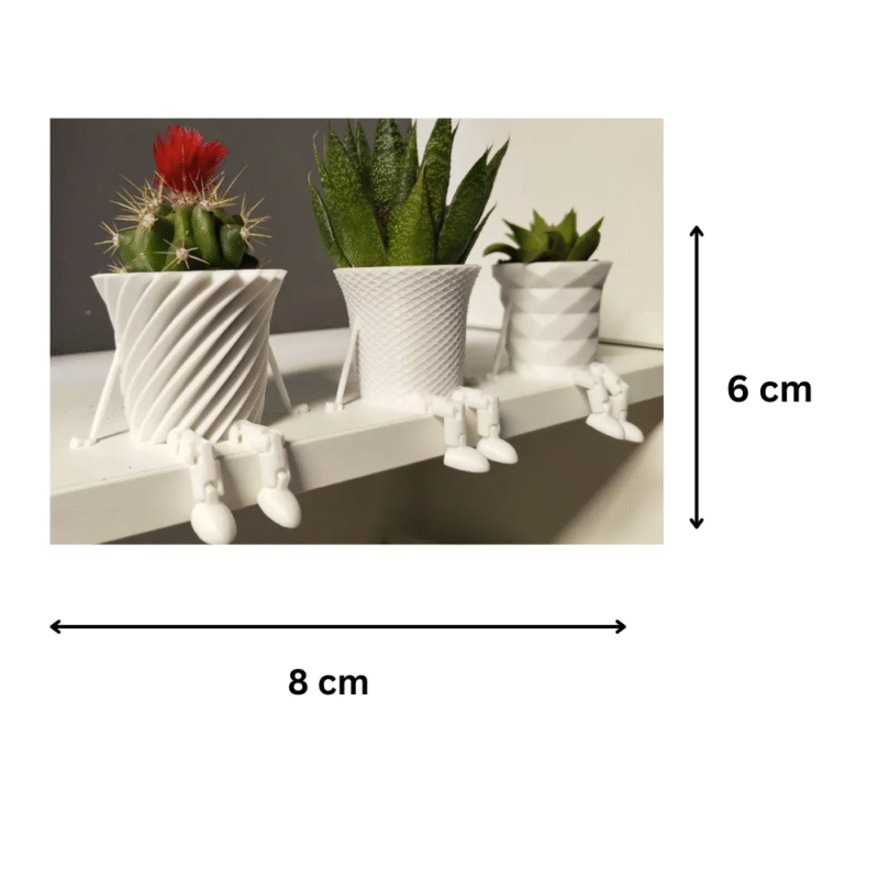 Plant Pot Family, Decorative Plant Pots, Indoor Plant Planter, Office Desk Planter, Home Decor Pot, Tabletop Plant Pot, Gift Item, 3D Printed Plant Pot - Image 2