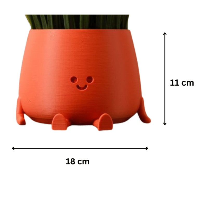 Cute Happy Pot, Smiling Plant Pot, Desk Planter Decor, Home Decor Pot, Office Table Planter, Gift Item Pot, Kids Room Decor Pot, 3D Printed Decorative Pot - Image 2