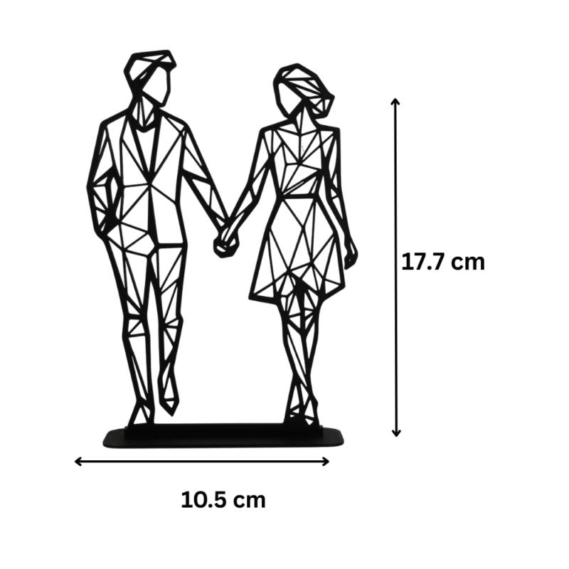 Geometric Low Poly Valentines Couple, 3D Printed Couple Sculpture, Modern Love Decor, Romantic Home Decor, Desk Table Showpiece, Anniversary Gift, Valentine Gift, Wedding Decor Item - Image 2