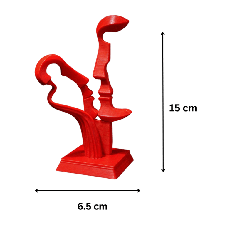 Valentine’s Day Sculpture, Romantic Couple Sculpture, Love Showpiece, Heart Decor Gift, 3D Printed Valentine Gift, Home Decor Sculpture, Anniversary Gift Item, Desk Decor Sculpture - Image 2