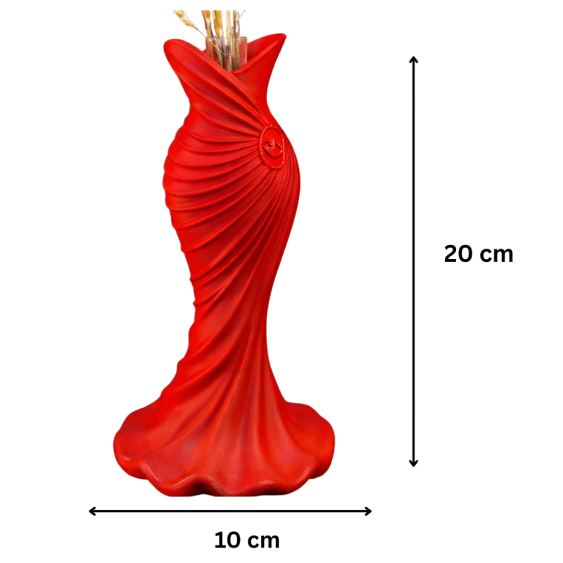 Elegant Dress Vase, 3D Printed Decorative Vase, Office Table Decor, Home Living Room Decor, Corporate Gift, Industrial Office Gift, Client Gift Item, Employee Appreciation Gift, Reception Desk Decor, Conference Room Decor, Gym Reception Decor, Hotel Lobby Decor, Restaurant Decor, Boutique Decor - Image 2