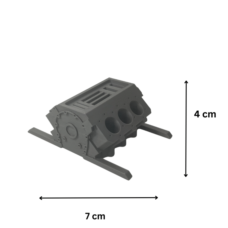 Engine Block Pen Holder, Engine Block Desk Organizer, Automotive Engine Pen Stand, Office Desk Pen Holder, Industrial Gift Item, Corporate Office Desk Decor, Mechanical Engineer Gift, 3D Printed Engine Block Pen Holder - Image 2