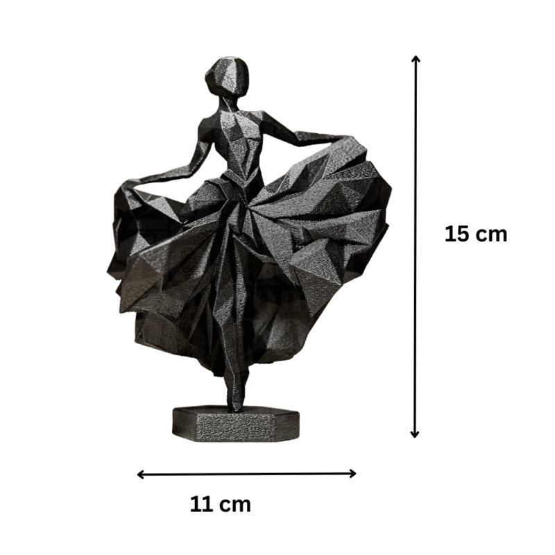 Geometric Ballerina Dancer – Premium 3D Art Showpiece for Corporate Gifts & Home Décor - Image 2