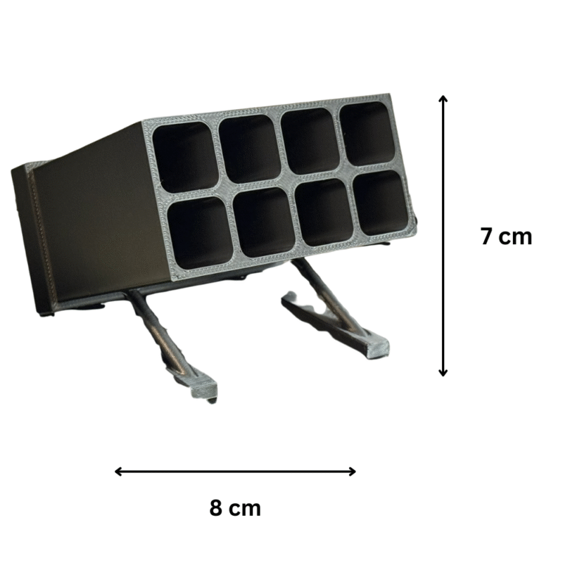 Missile Launcher Pen Holder, Pencil Stand, Office Desk Organizer, Defence Theme Desk Decor, Fighter Jet F117 Inspired Pen Stand, Military Style Stationery Holder, 3D Printed Desk Accessory, Corporate Gift, Office Gift, Industrial Desk Decor - Image 2