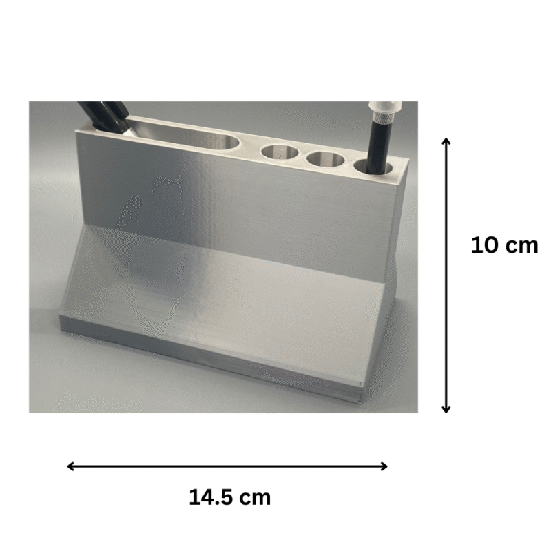 Concrete Pencil Holder, Construction Barricade Pen Stand, 3D Printed Desk Organizer, Office Stationery Holder, Corporate Gift, Industrial Gift, Airline Office Gift, Architect Desk Accessory, Engineer Gift, Construction Theme Desk Decor - Image 2