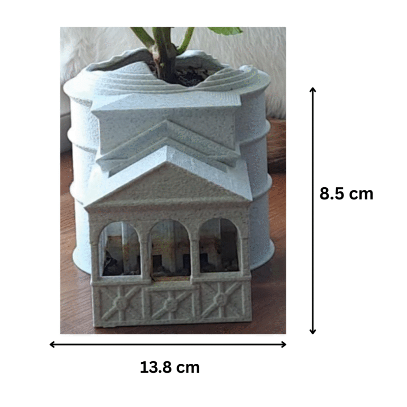 Roman Pantheon Inspired Self Watering Planter, 3D Printed Desk Planter, Office Decor Gift, Corporate Gift, Hotel Decor, Airline Lounge Decor, Reception Area Planter, Home Decor Planter, Restaurant Table Decor, Eco Friendly Gift - Image 2