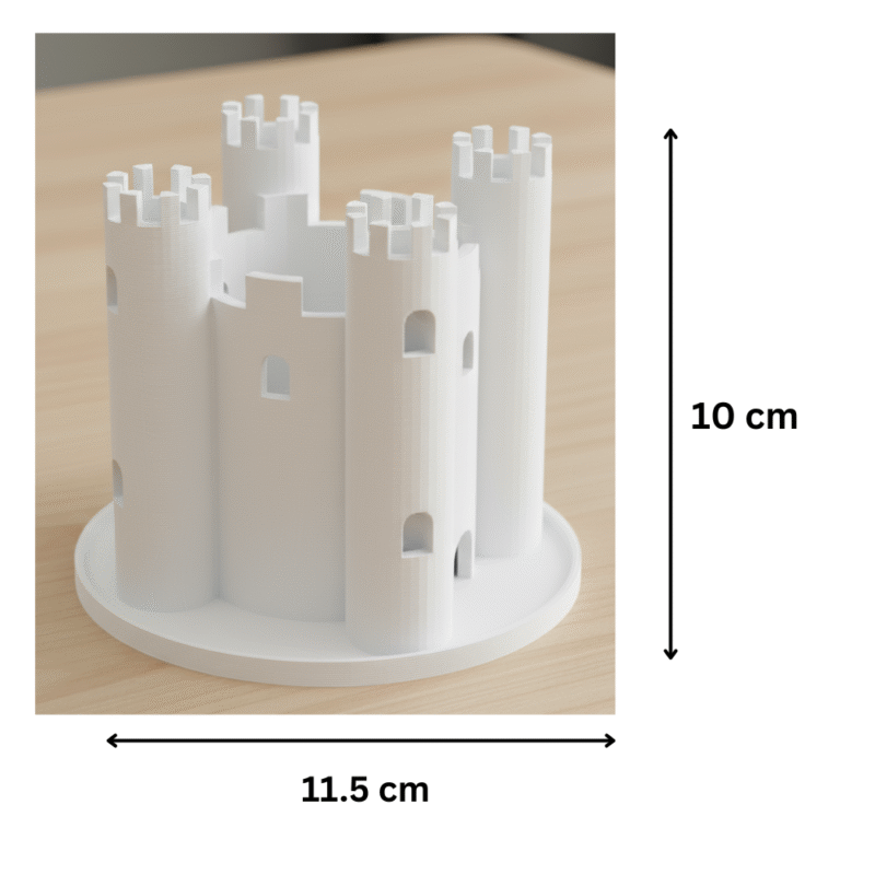 Castle Pen Holder Decoration, Office Desk Organizer, Corporate Gift, Airline Office Decor, Hotel Desk Accessory, School Stationery Holder, Home Office Pen Stand, Executive Table Decor, 3D Printed Desk Organizer - Image 2