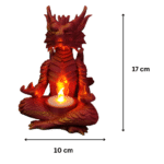 Meditating Dragon LED Tealight Holder – Premium Corporate Gift, Home Decor Accent & Desk Showpiece - Image 2