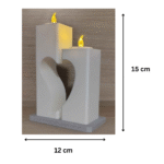 Heart LED Candle Holder | Romantic LED Tealight Stand | Premium Corporate Gift & Home Decor Accent - Image 2