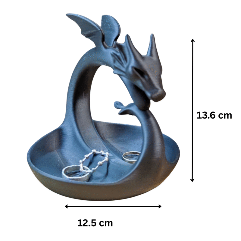 Elegant Dragon Jewelry Holder – Premium 3D Printed Desk Decor & Unique Corporate Gift - Image 2