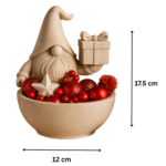 Christmas Gnome Bowl Treat Holder – Premium Festive Corporate Gift | Desk Décor, Chocolate & Dry Fruit Holder - Image 2