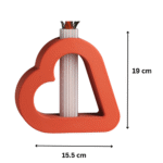 Elegant Heart Vase – Premium Corporate Gift | Office Desk Decor | 3D Printed Modern Home Decoration - Image 2